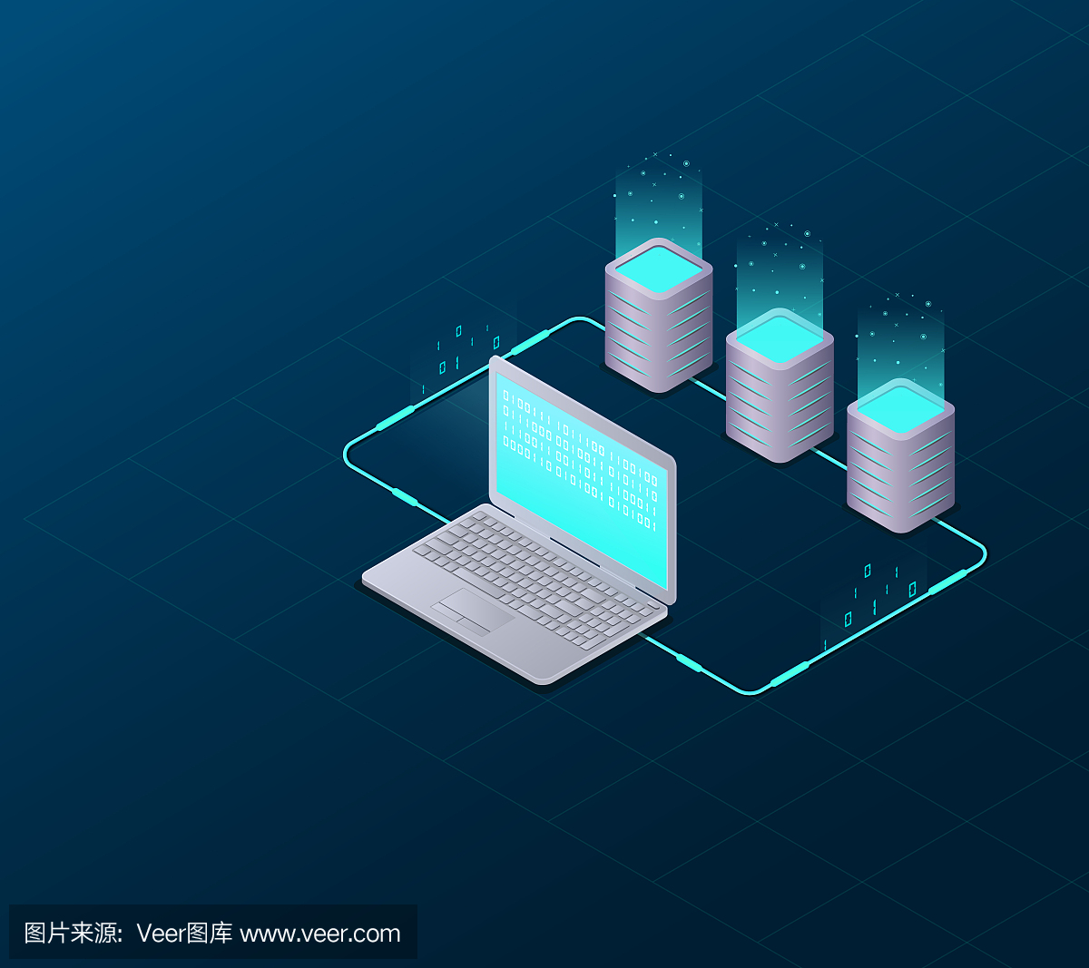 大數據處理概念、網絡主機和服務器室、計算機?；ヂ摼W網絡通信。大數據數據同步與存儲。三維平面設計。